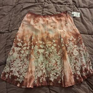 Worthington Skirt Women's 8P Petite Floral Preppy Cottagecore Fairycore